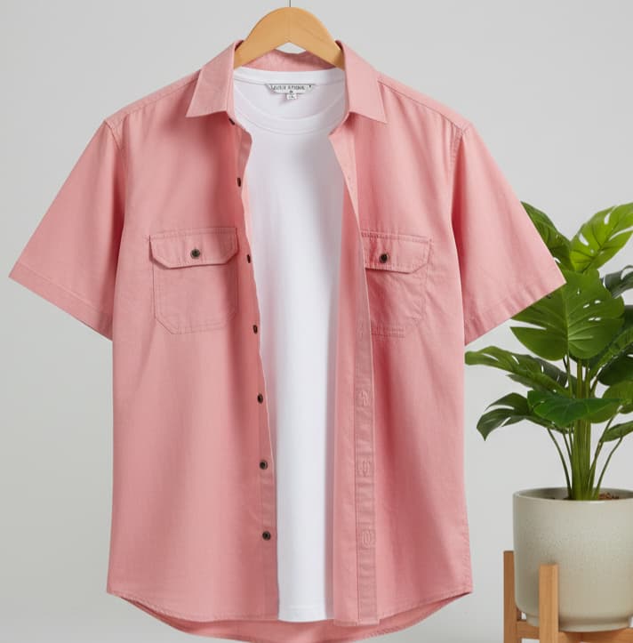 Half Sleeves Double Pocket Shirts