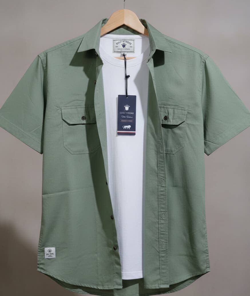 Half Sleeves Double Pocket Shirts - Image 7