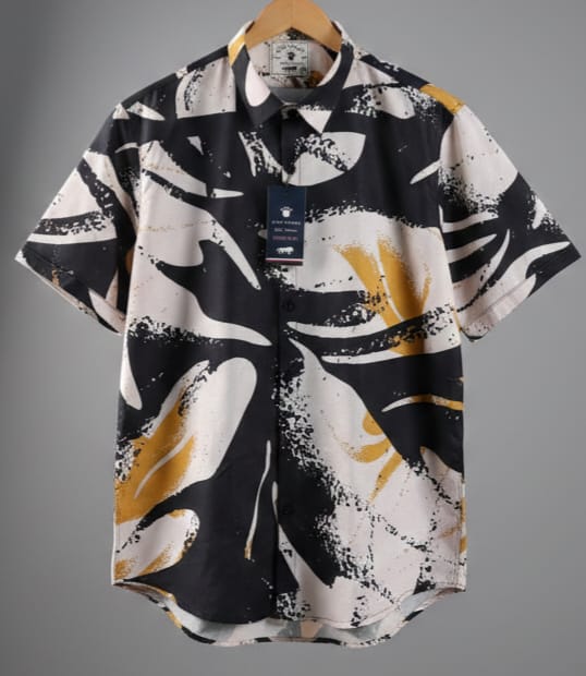Half Sleeves Pannel Printed Shirts