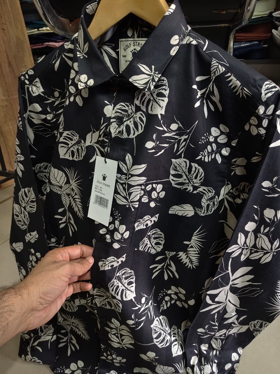 Floral Printed Shirt - Black - Image 3