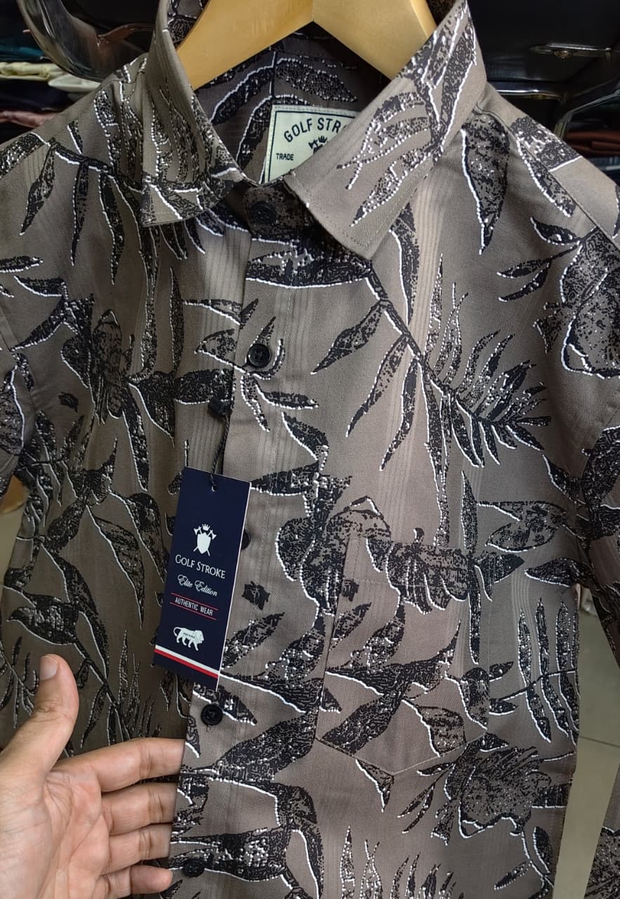 Floral Printed Shirt - Black - Image 6