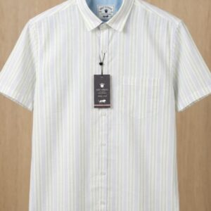 Half Sleeves Shirts - Green Stripes