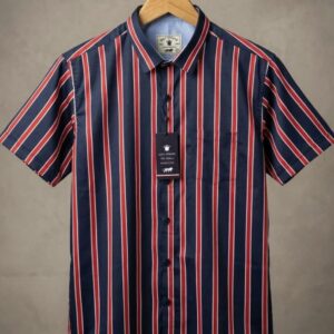 Half Sleeves Vertical Stripes Shirts