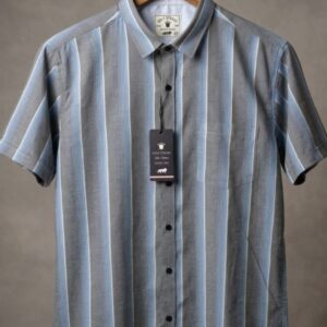 Vertical Stripes Shirts - Grey