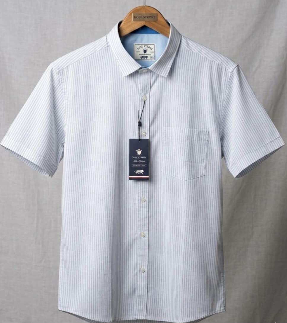 Half Sleeves Shirts - Blue n White