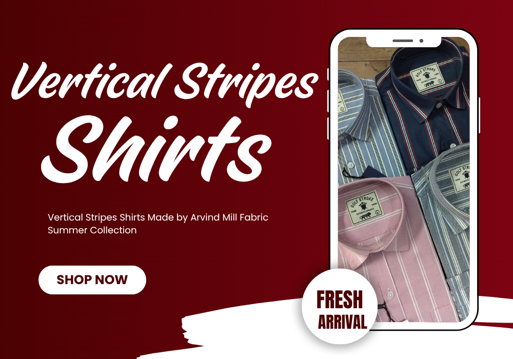 premium stripes shirts made by arvind mill